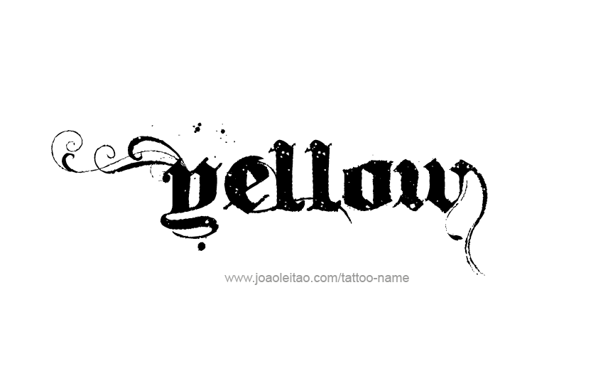 Tattoo Design Color Name Yellow