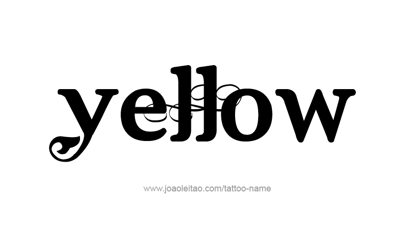 Tattoo Design Color Name Yellow