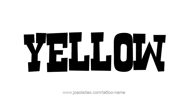 Tattoo Design Color Name Yellow
