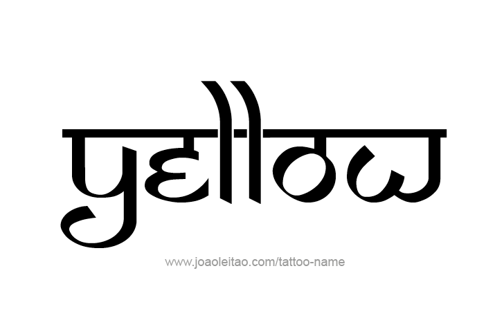 Tattoo Design Color Name Yellow