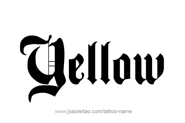 Tattoo Design Color Name Yellow