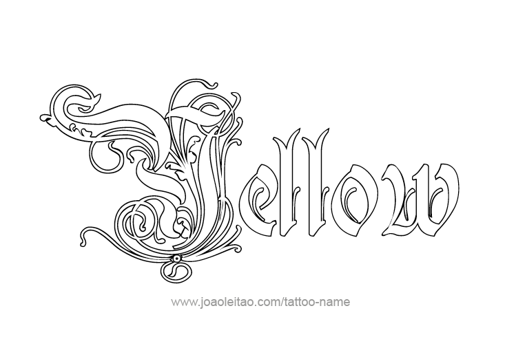 Tattoo Design Color Name Yellow