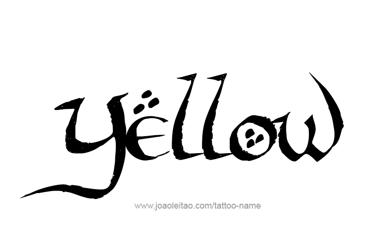 Tattoo Design Color Name Yellow