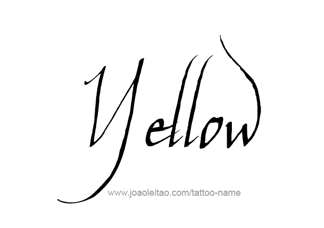 Tattoo Design Color Name Yellow