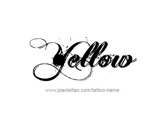 Tattoo Design Color Name Yellow