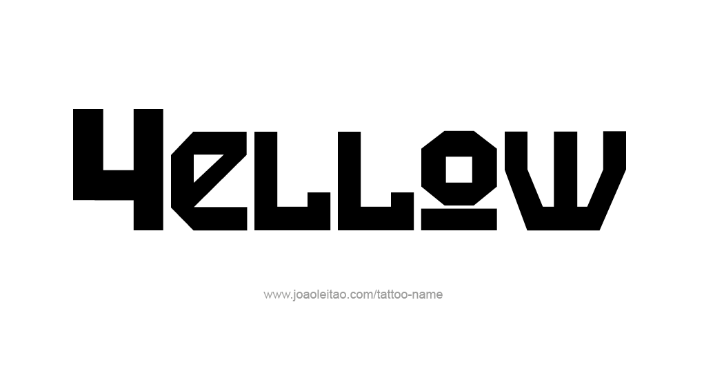 Tattoo Design Color Name Yellow