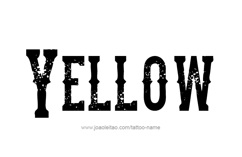 Tattoo Design Color Name Yellow