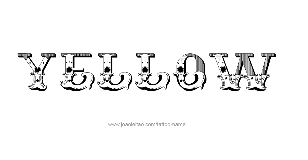 Tattoo Design Color Name Yellow