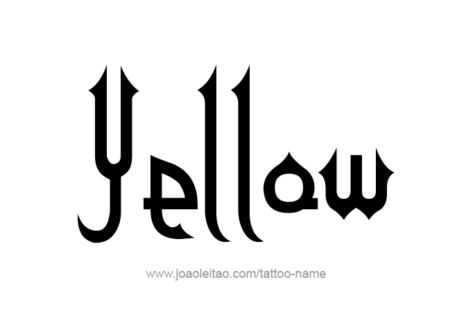 Tattoo Design Color Name Yellow