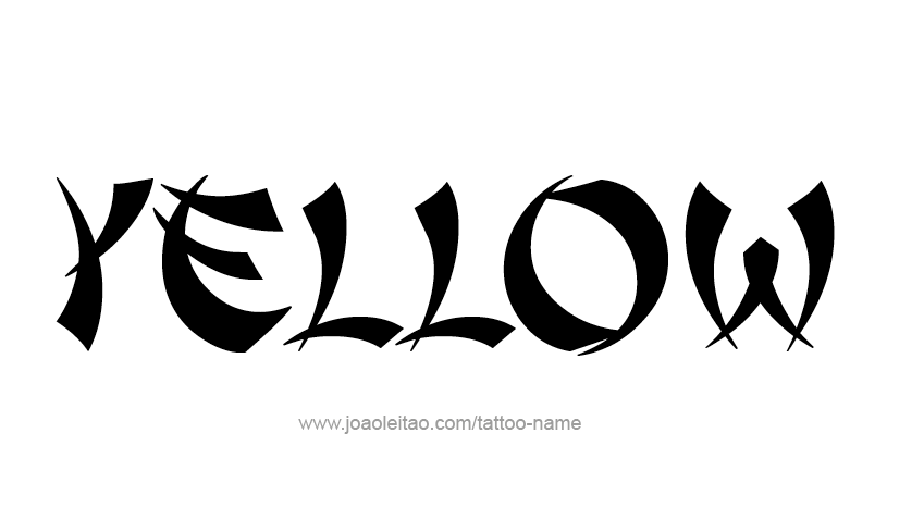 Tattoo Design Color Name Yellow