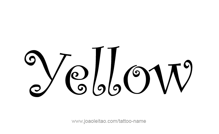 Tattoo Design Color Name Yellow