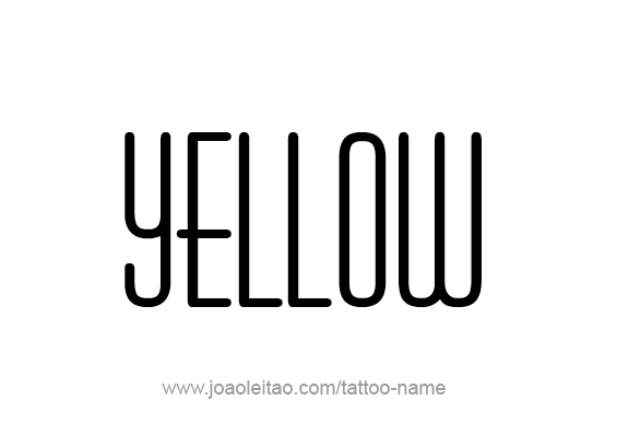 Tattoo Design Color Name Yellow