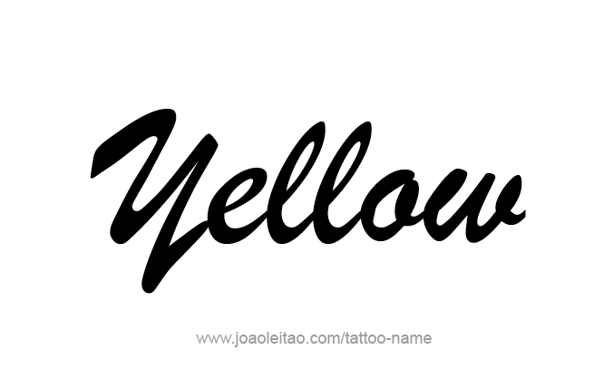 Tattoo Design Color Name Yellow