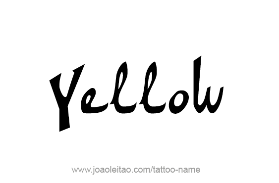 Tattoo Design Color Name Yellow