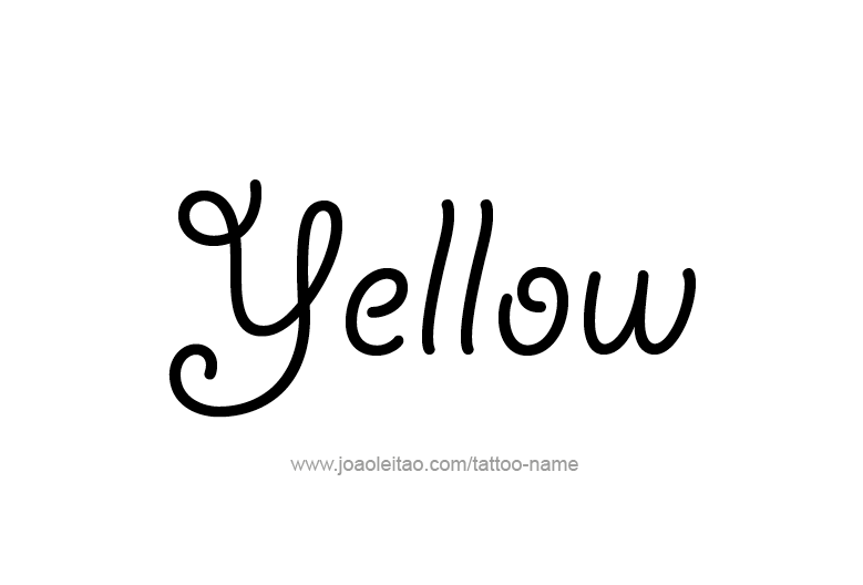 Tattoo Design Color Name Yellow