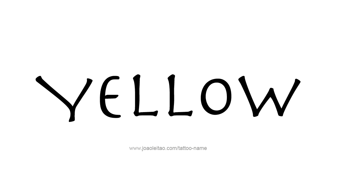 Tattoo Design Color Name Yellow