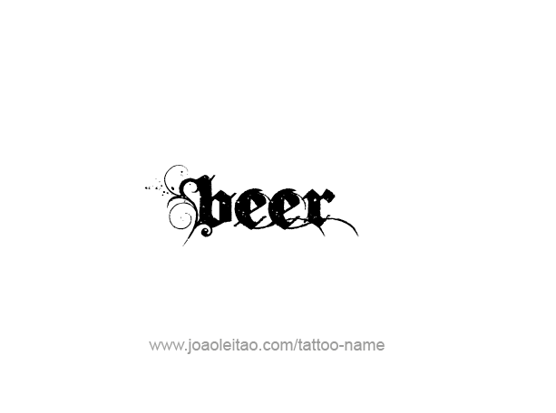 Tattoo Design Drink Name Beer  
