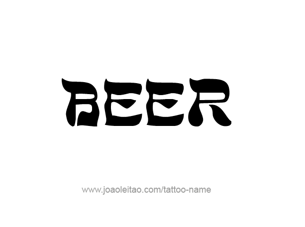 Tattoo Design Drink Name Beer  