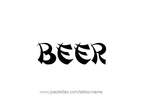 Tattoo Design Drink Name Beer  