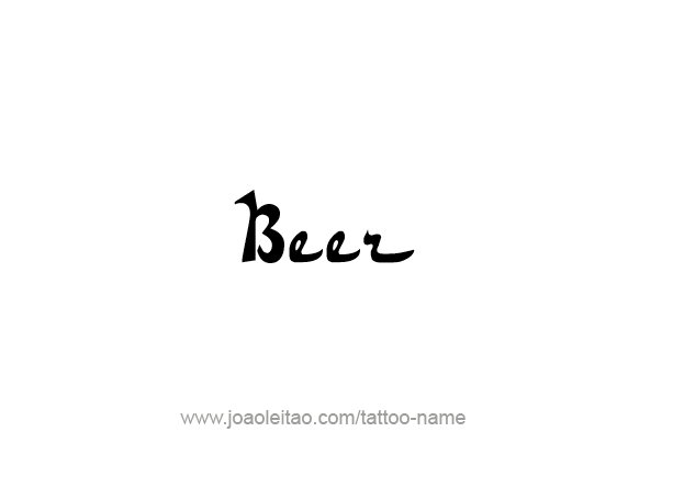 Tattoo Design Drink Name Beer  