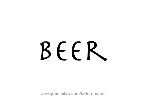 Tattoo Design Drink Name Beer  