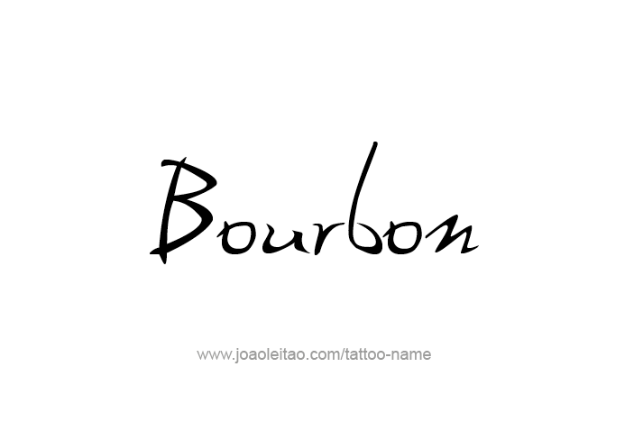 Tattoo Design Drink Name Bourbon  