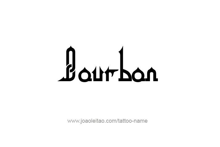 Tattoo Design Drink Name Bourbon  