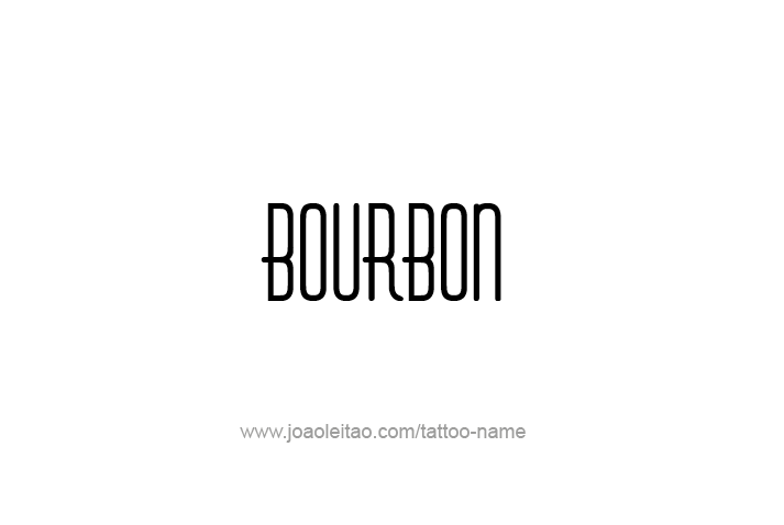 Tattoo Design Drink Name Bourbon  