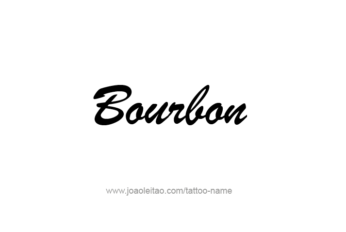 Tattoo Design Drink Name Bourbon  