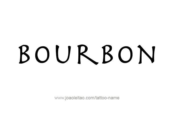 Tattoo Design Drink Name Bourbon  