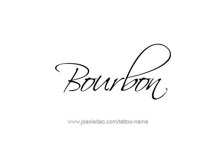 Tattoo Design Drink Name Bourbon  