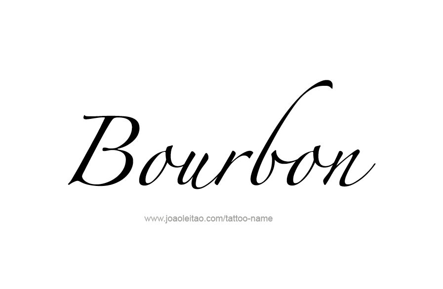 Tattoo Design Drink Name Bourbon  