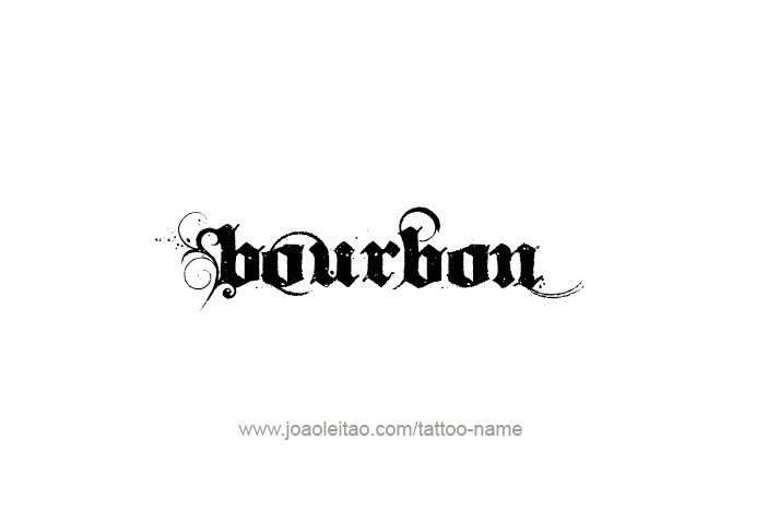 Tattoo Design Drink Name Bourbon  