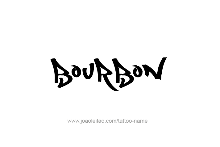 Tattoo Design Drink Name Bourbon  