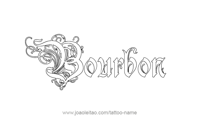 Tattoo Design Drink Name Bourbon  