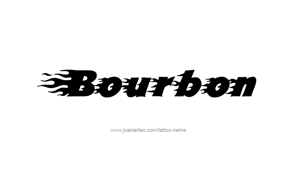 Tattoo Design Drink Name Bourbon  
