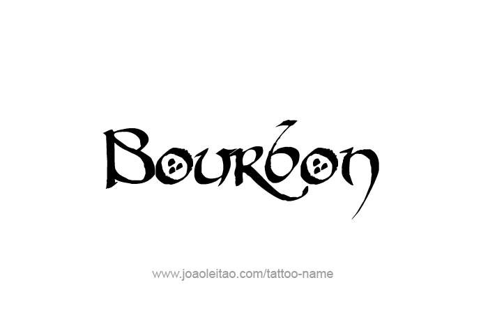 Tattoo Design Drink Name Bourbon  