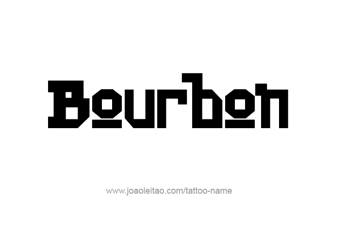 Tattoo Design Drink Name Bourbon  