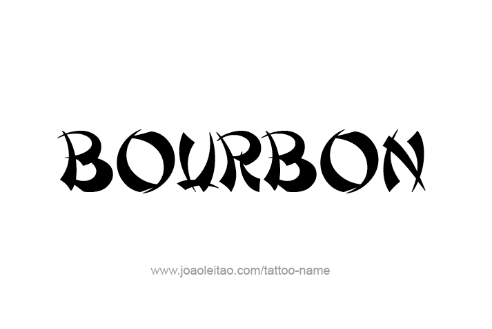 Tattoo Design Drink Name Bourbon