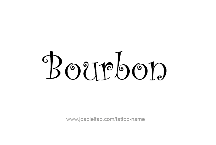 Tattoo Design Drink Name Bourbon  