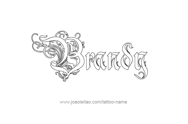 Tattoo Design Drink Name Brandy  