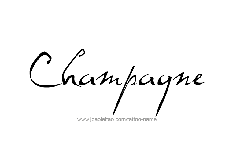 Tattoo Design Drink Name Champagne  