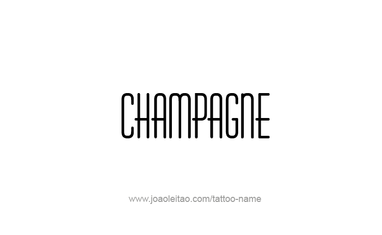 Tattoo Design Drink Name Champagne  