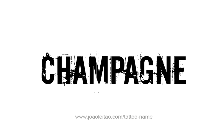 Tattoo Design Drink Name Champagne  