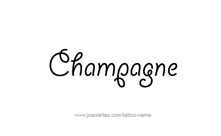 Tattoo Design Drink Name Champagne  