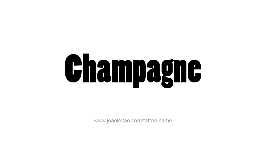 Tattoo Design Drink Name Champagne  