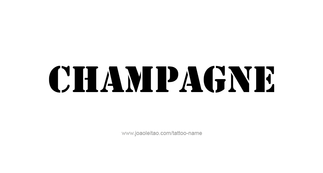 Tattoo Design Drink Name Champagne  