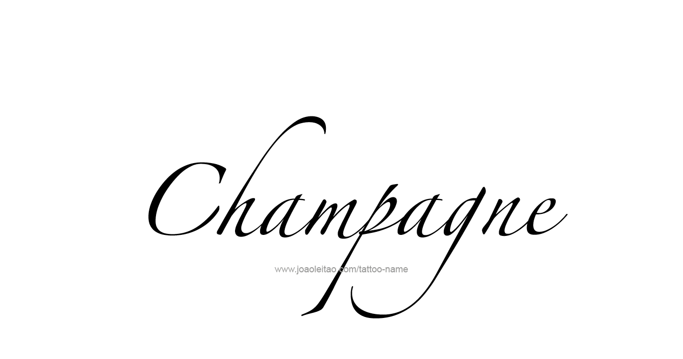 Tattoo Design Drink Name Champagne  
