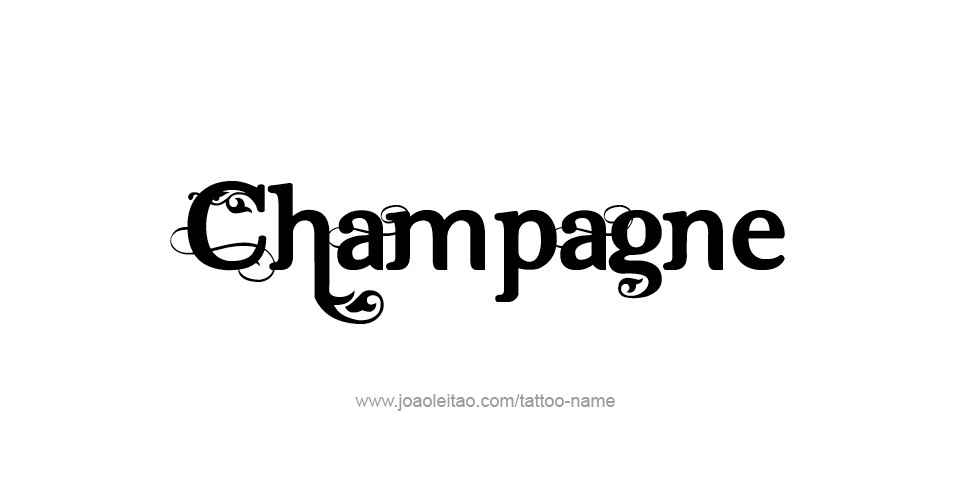 Tattoo Design Drink Name Champagne  