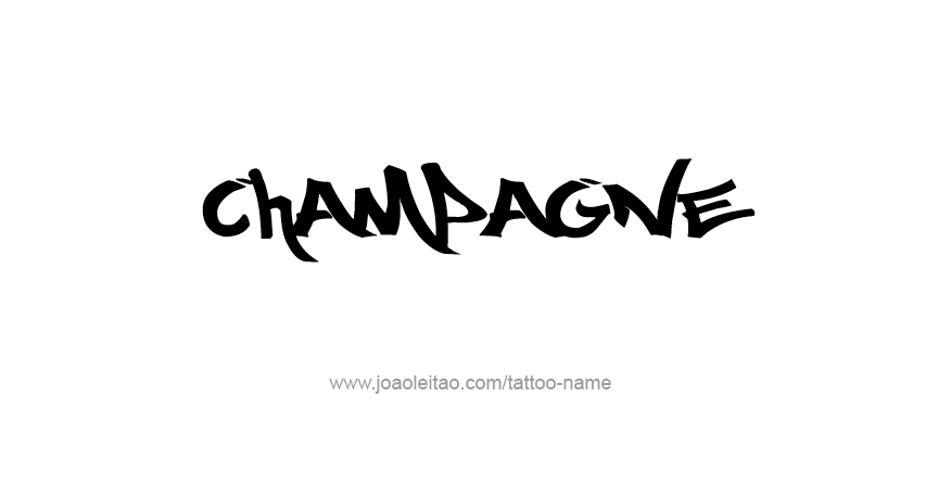 Tattoo Design Drink Name Champagne  